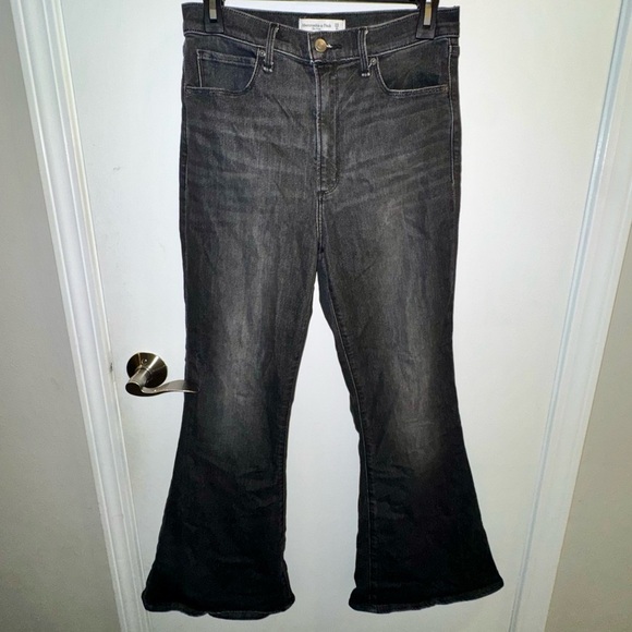 Abercrombie & Fitch Dark Gray Flare Jeans - Picture 1 of 8